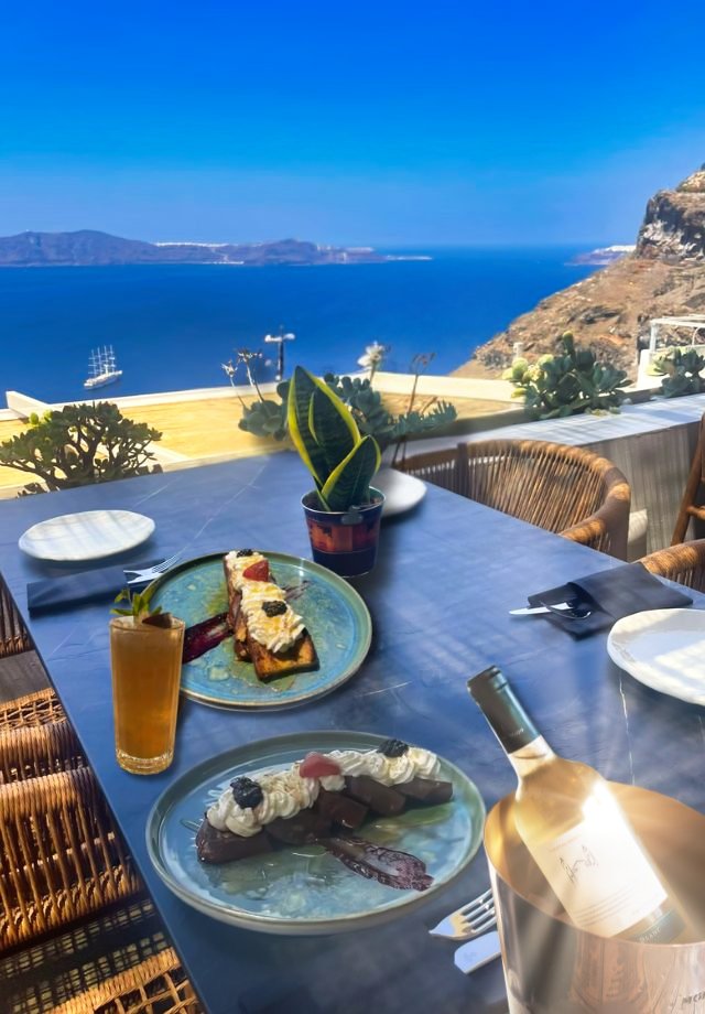 Best Restaurant with Sea view in Fira Santorini CIELLE RESTAURANT