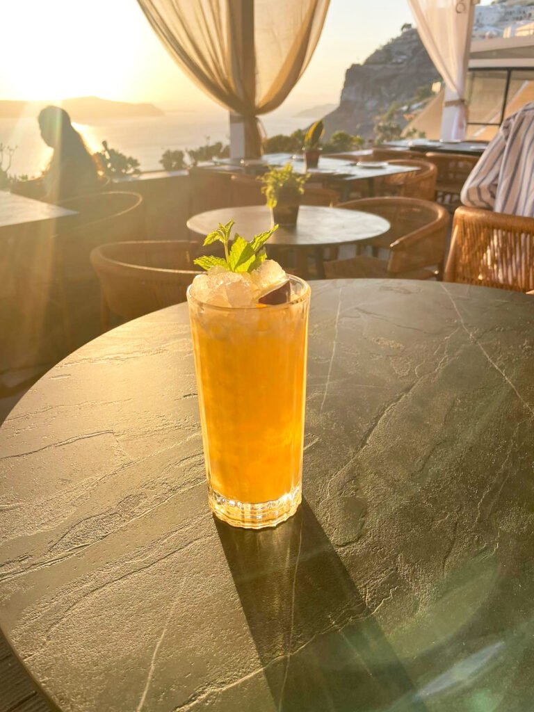 this is the best place in Fira Santorini to enjoy your drink and wine